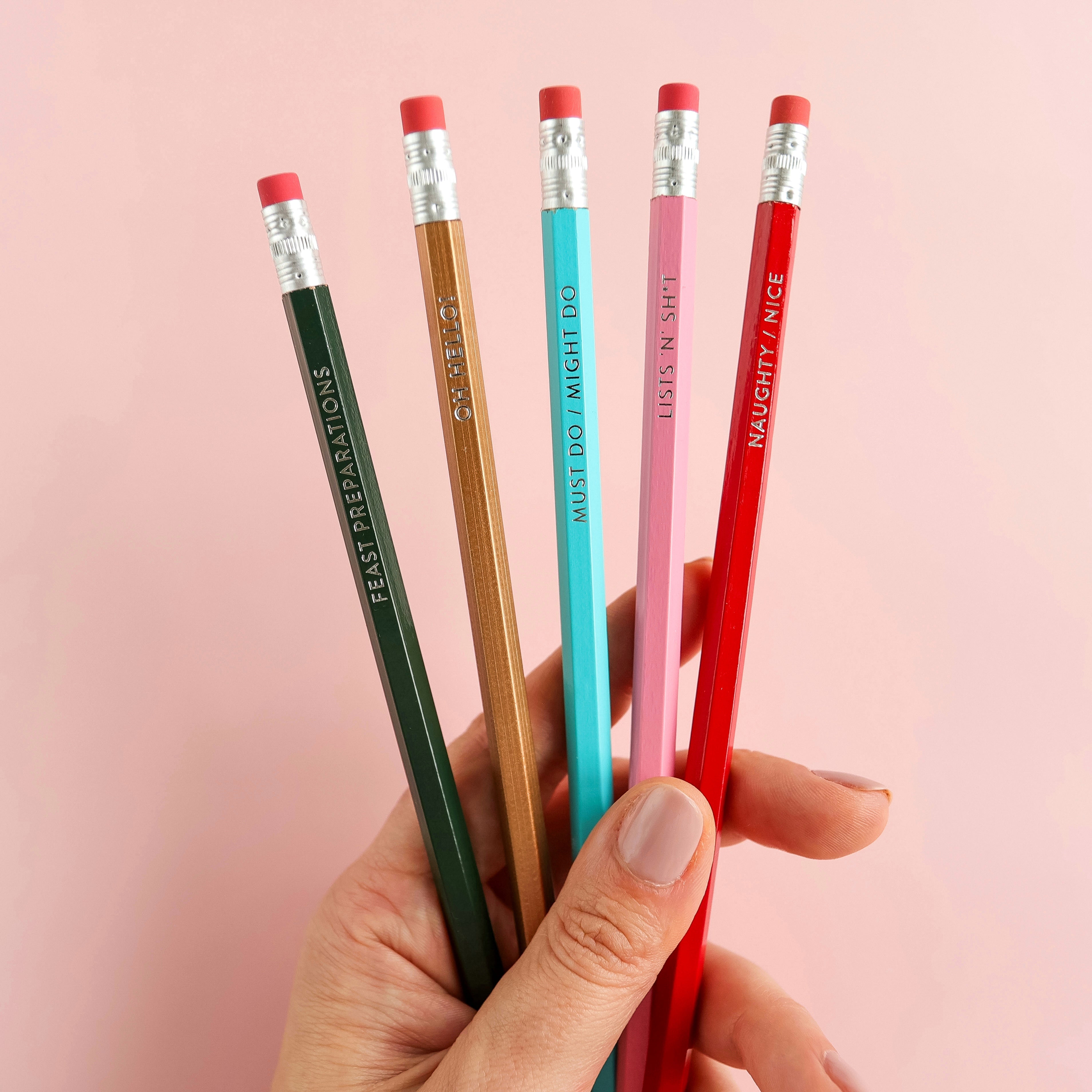 Cheeky festive pencil 5 pack