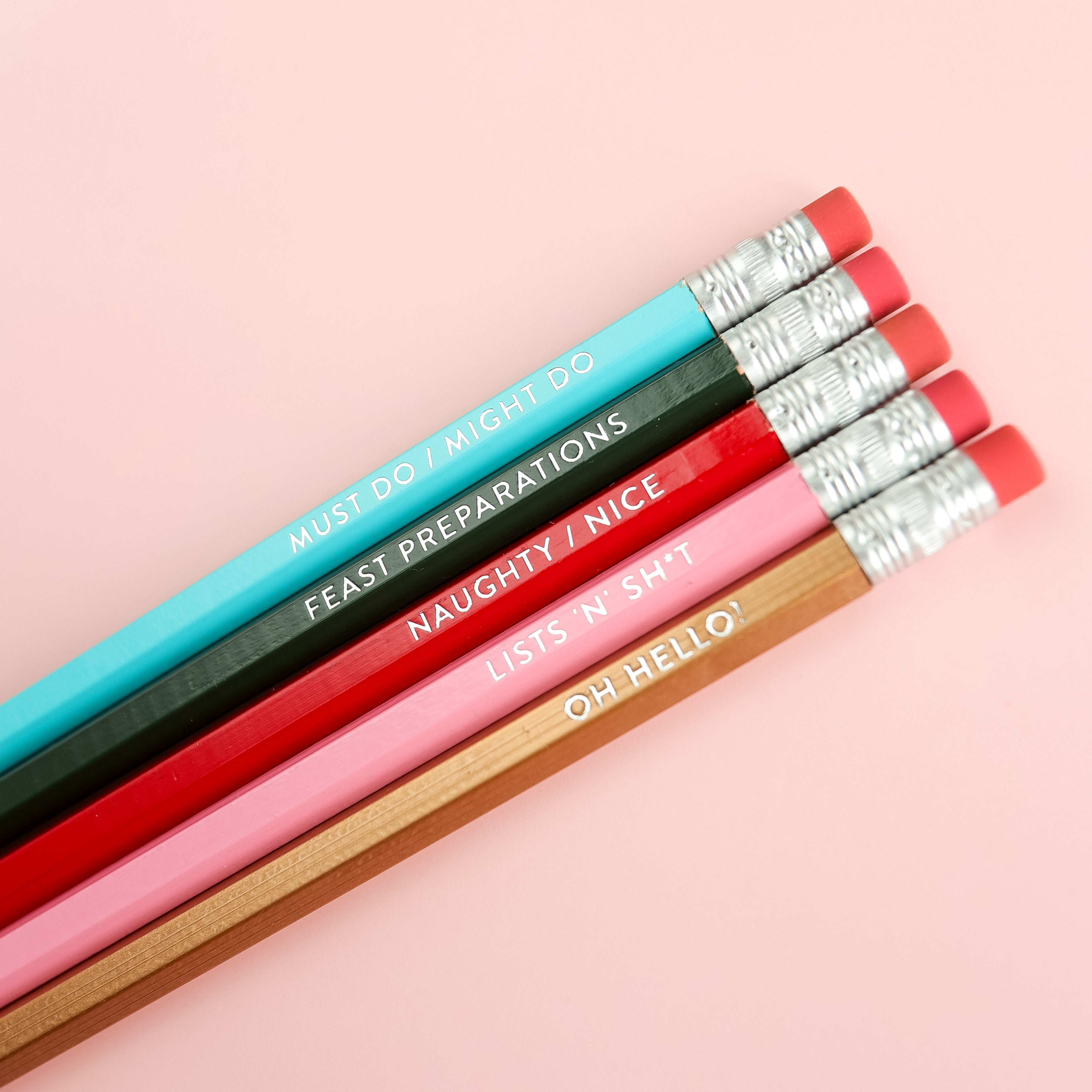 Cheeky festive pencil 5 pack