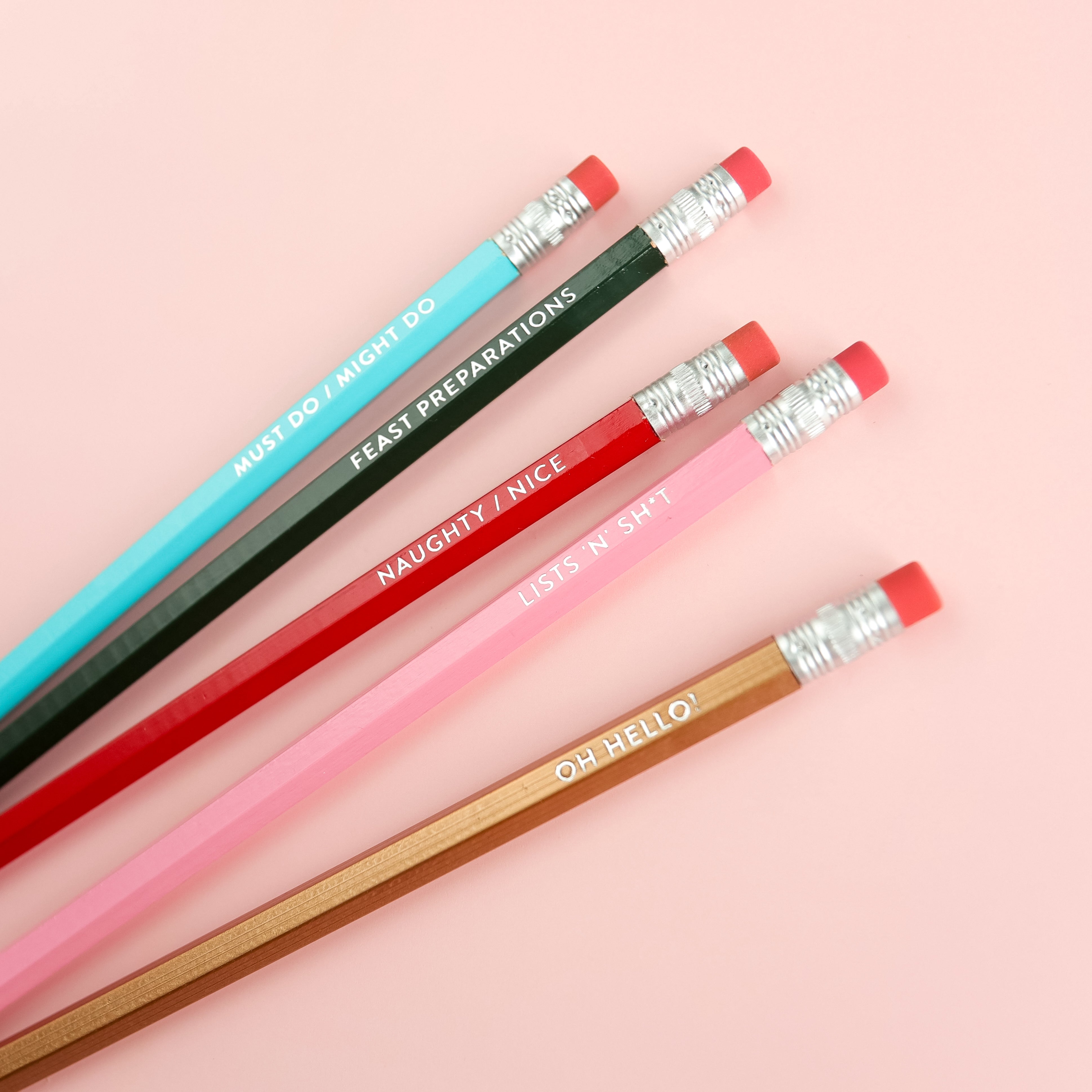 Cheeky festive pencil 5 pack