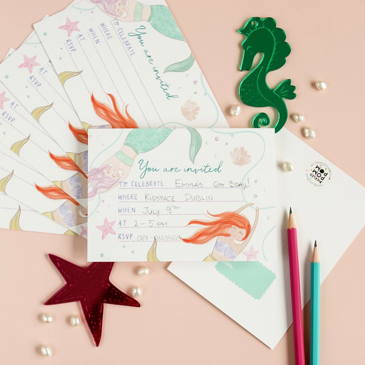 Let's shellebrate! Party invitations