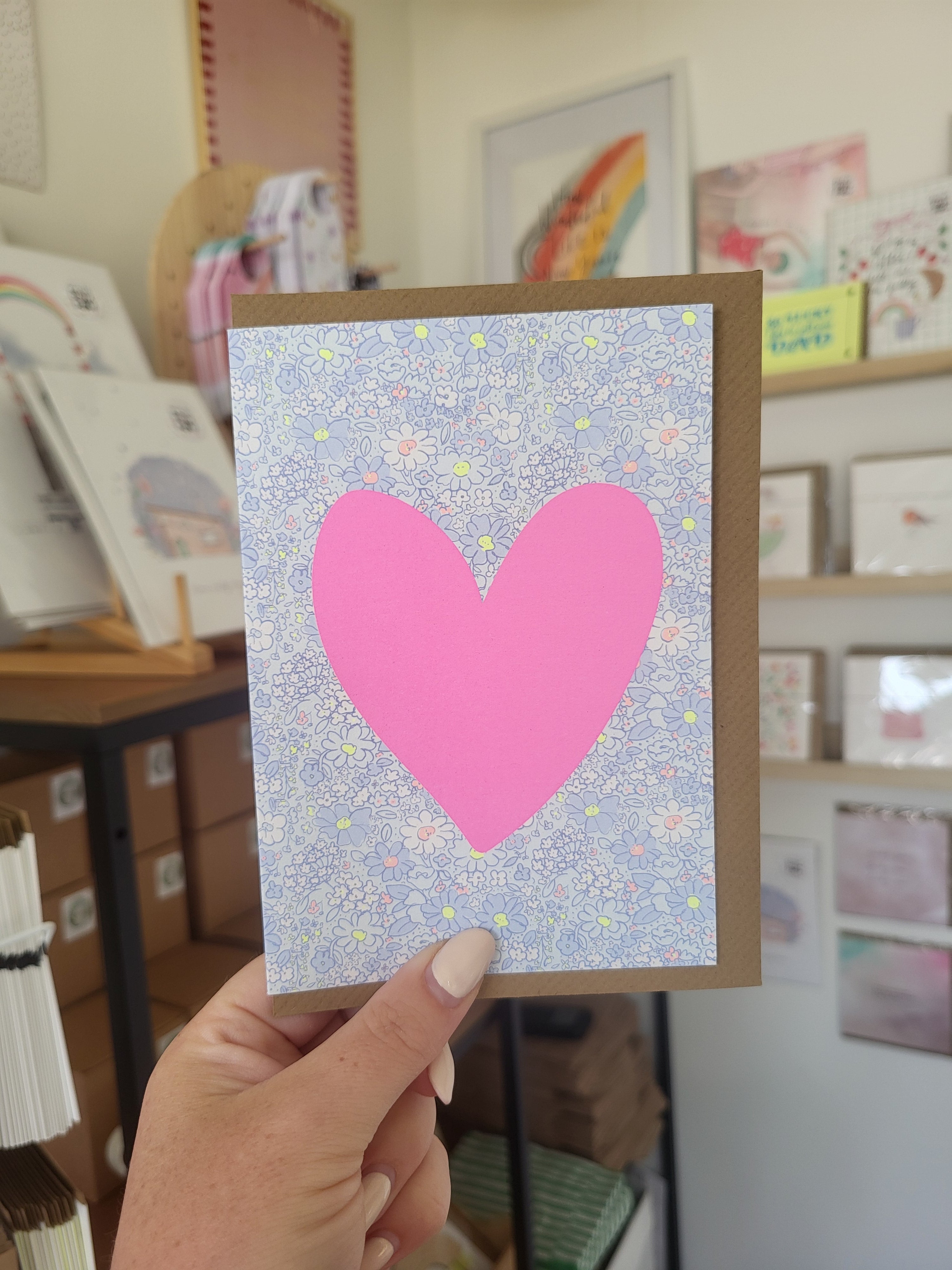 Neon Pop! Floral heart