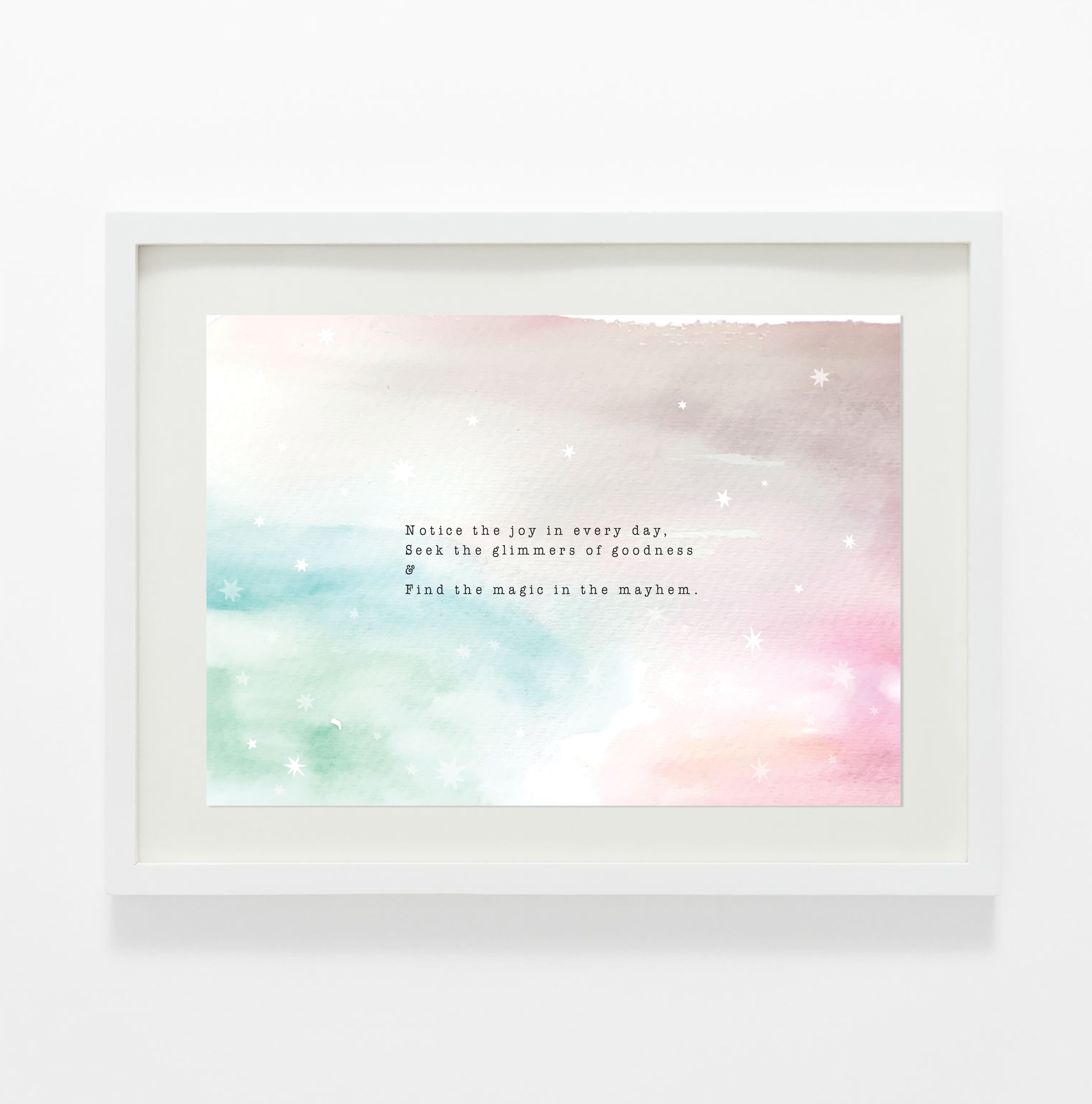 Seek the glimmers...
