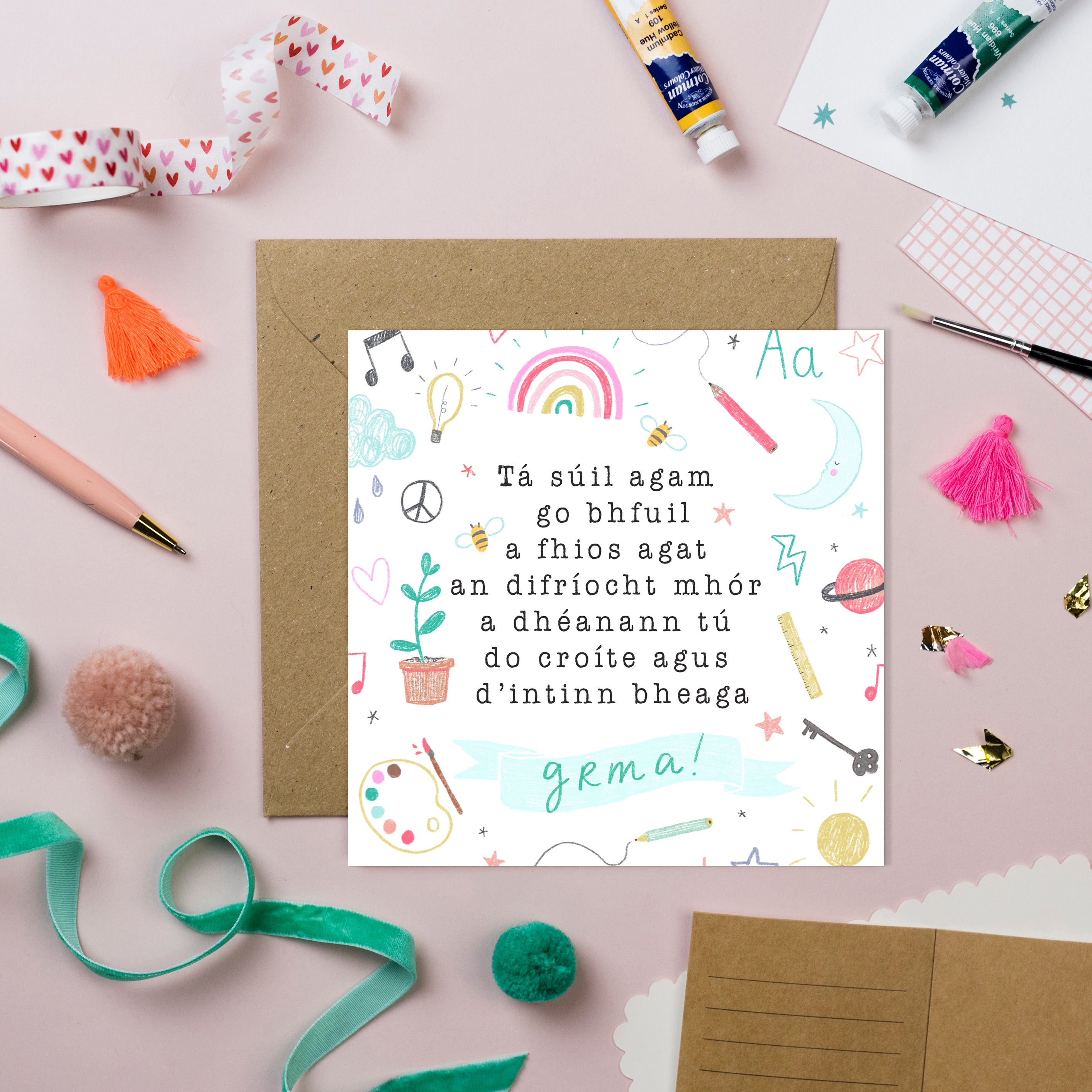 Little hearts and minds - as gaeilge