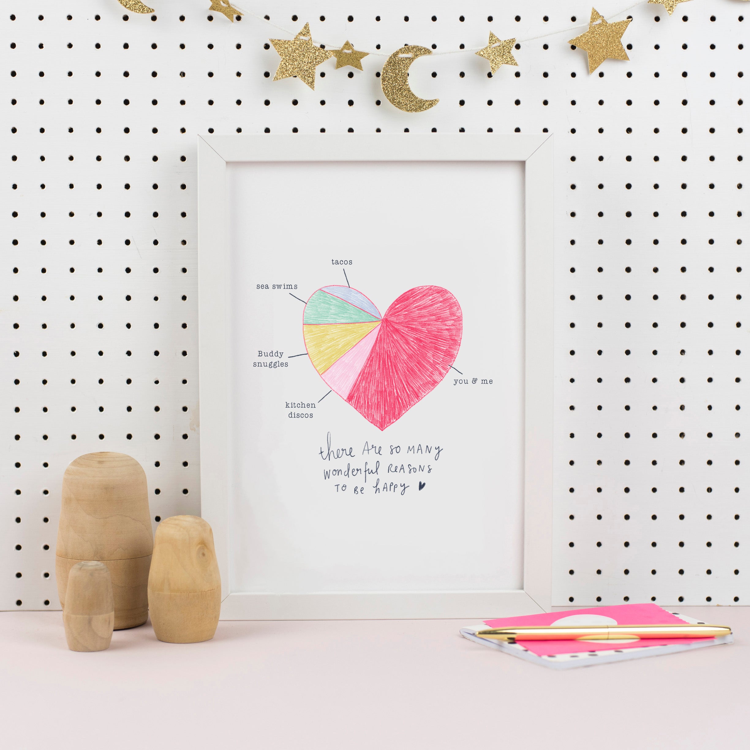 So many wonderful reasons to be happy - customisable print