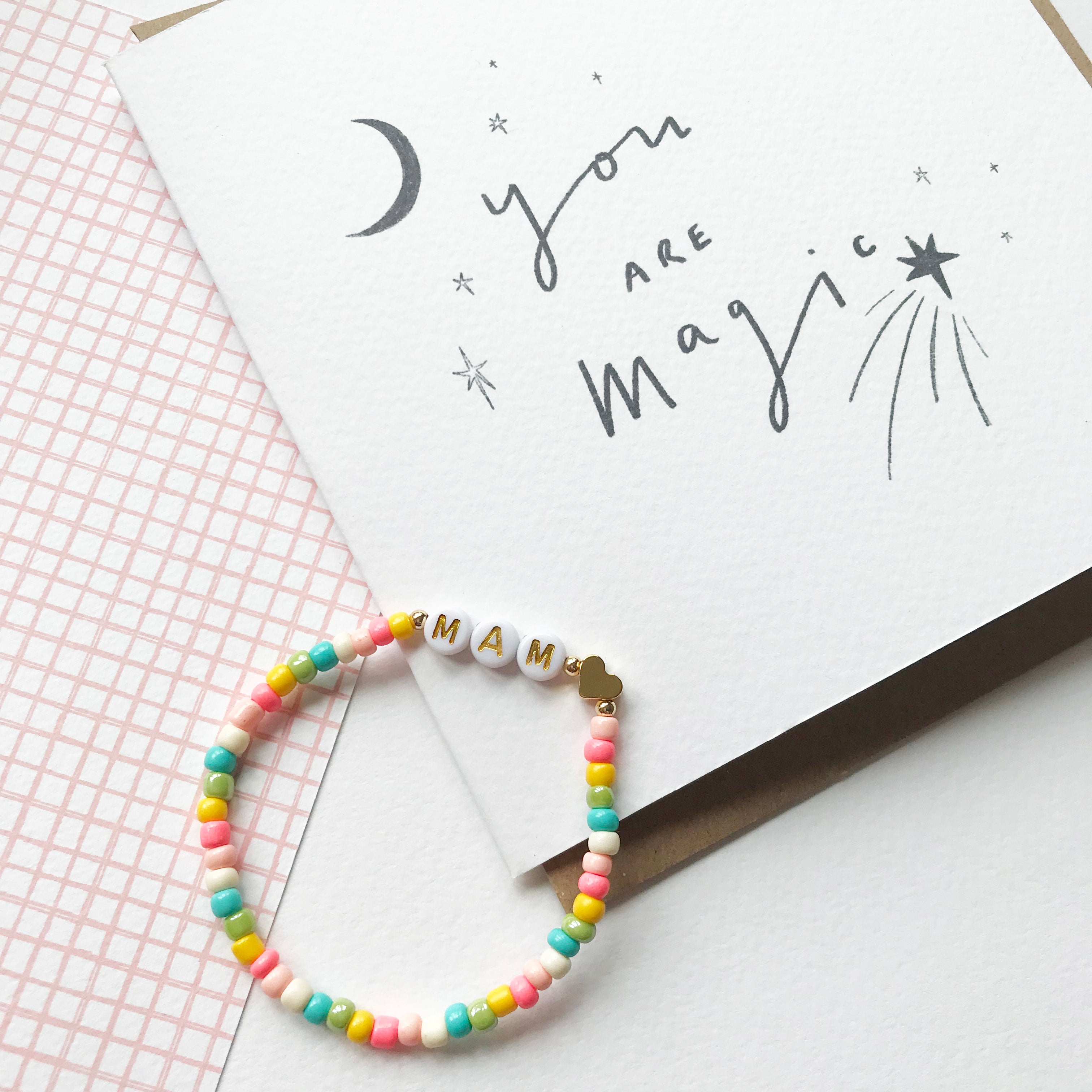 Mam/Mammy/Mama/Mom/Nana bracelet - tutti fruiti