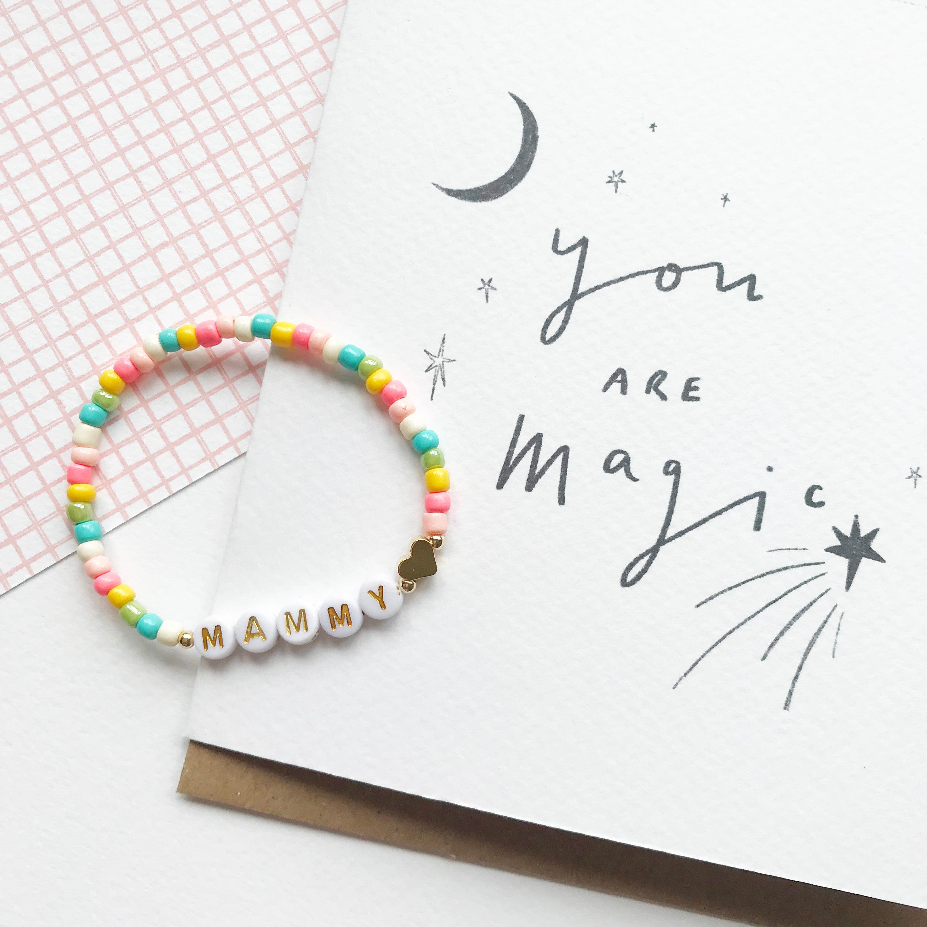 Mam/Mammy/Mama/Mom/Nana bracelet - tutti fruiti