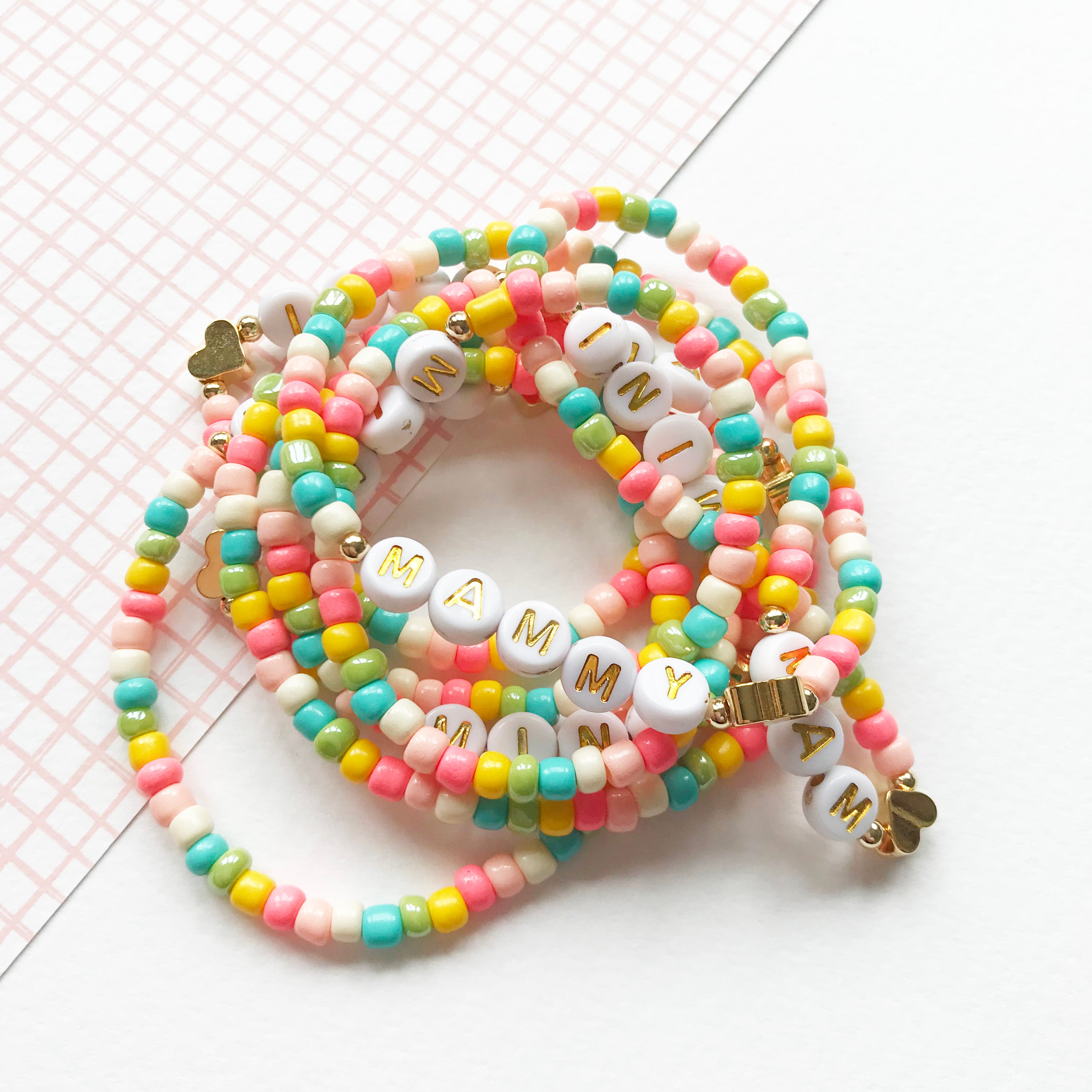 Mam/Mammy/Mama/Mom/Nana bracelet - tutti fruiti