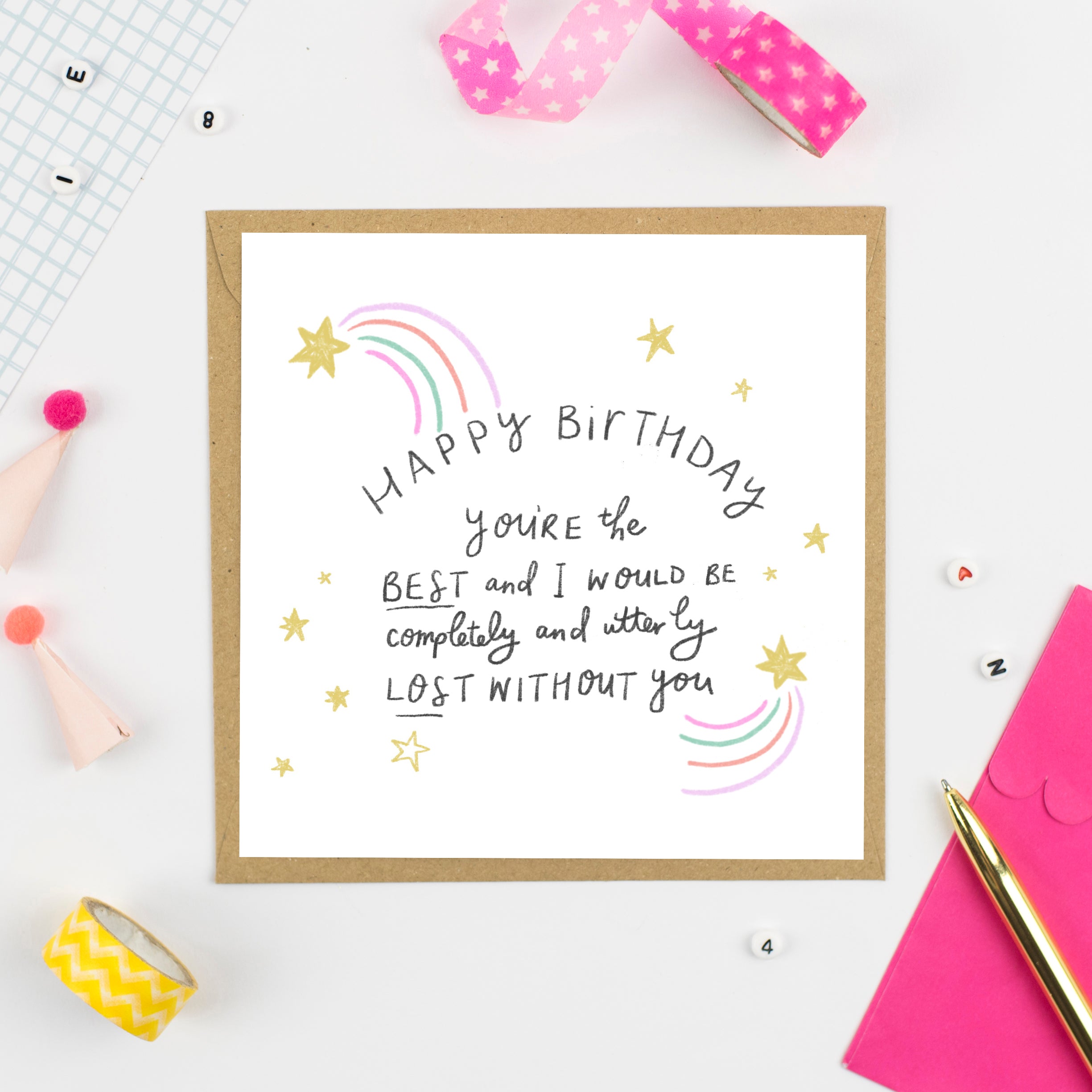 Happy birthday, I'd be lost without you!