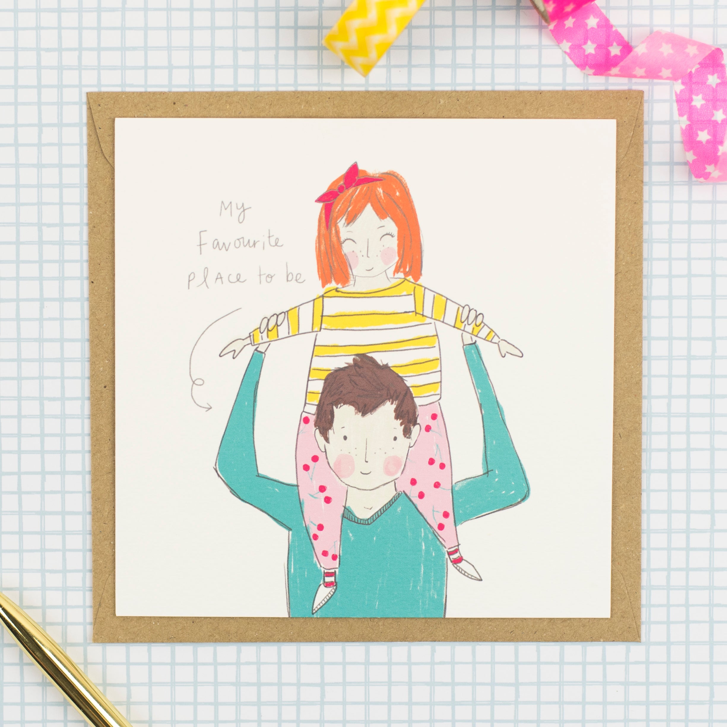 My favourite place - Dad and daughter card