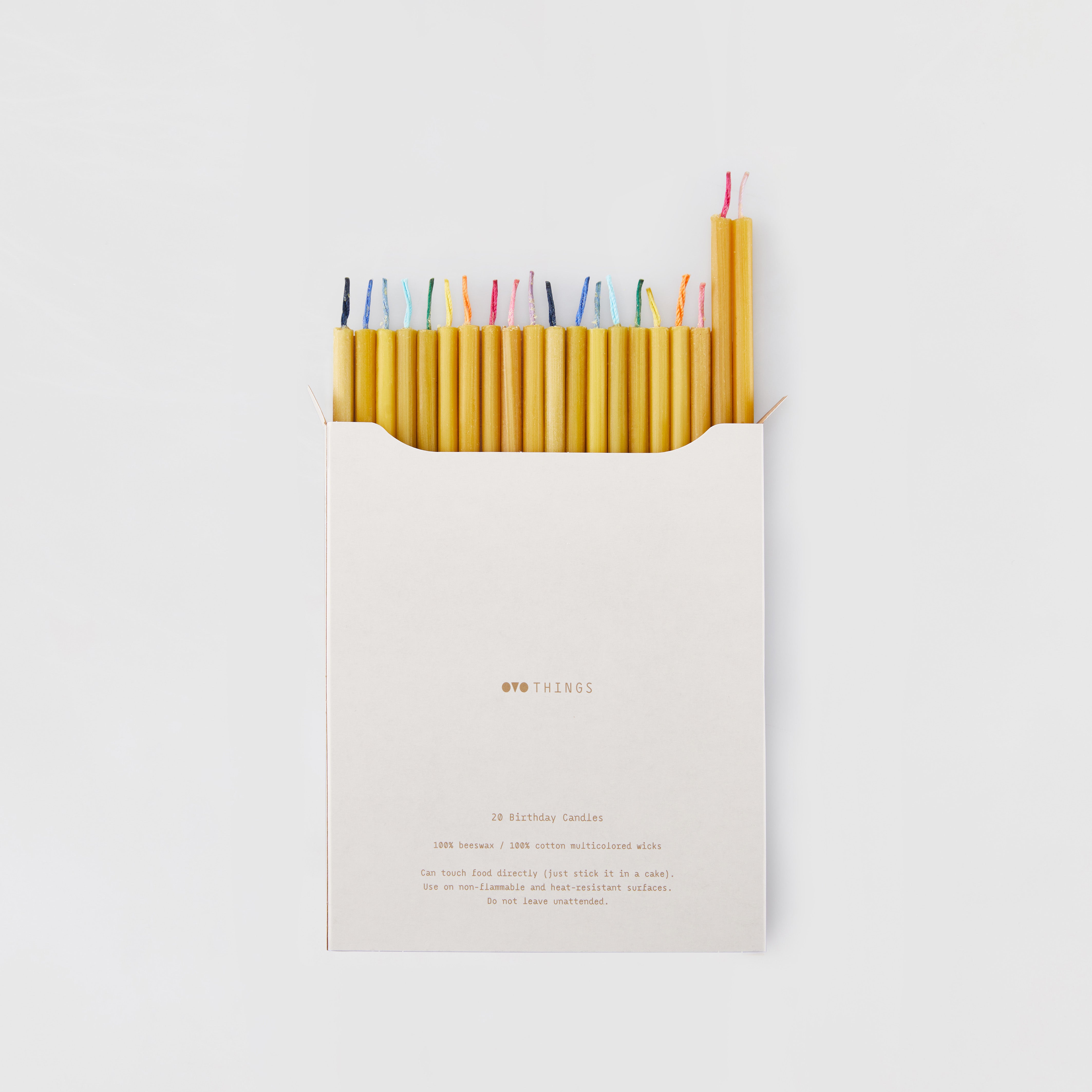 Twenty pack birthday candle - Rainbow wicks