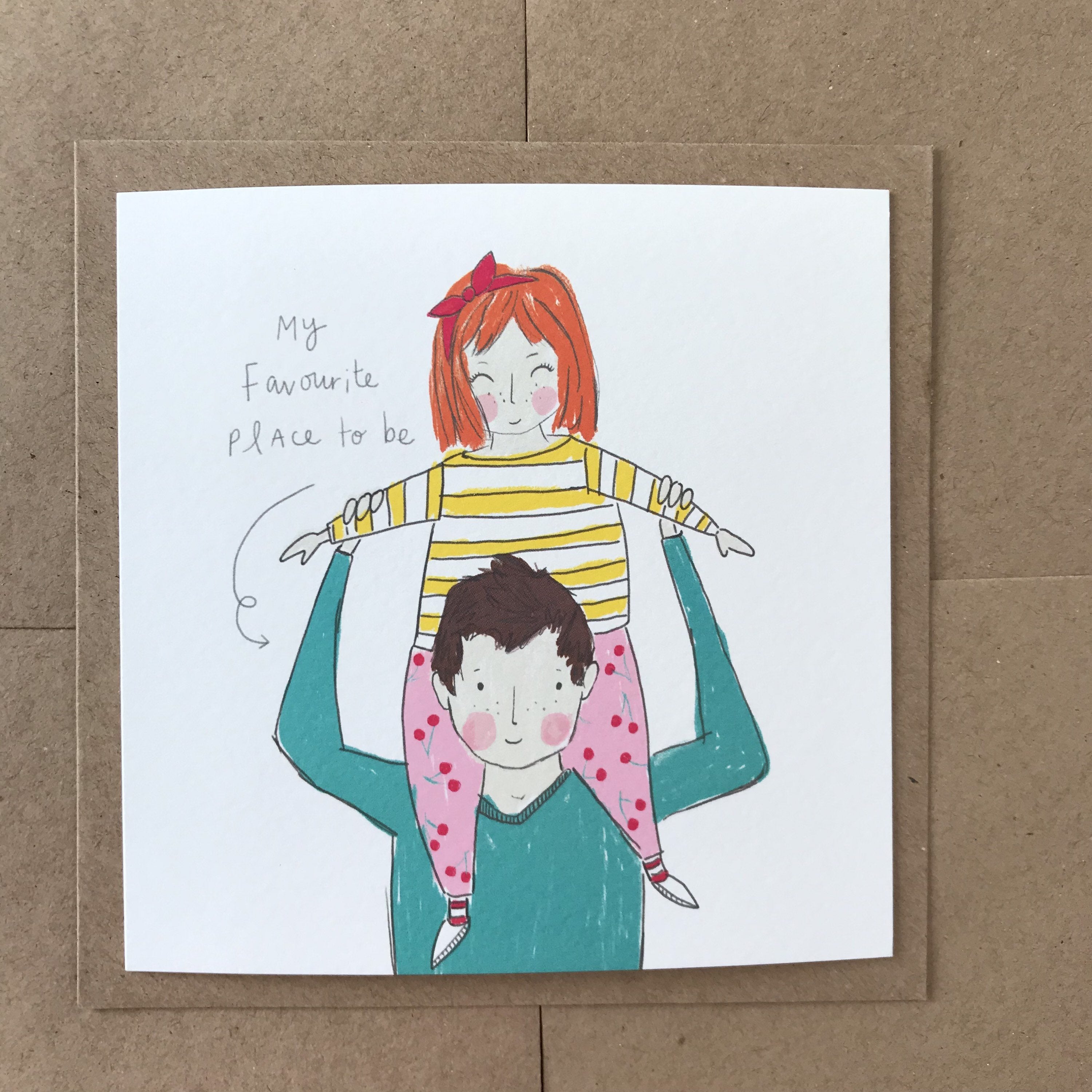 My favourite place - Dad and daughter card