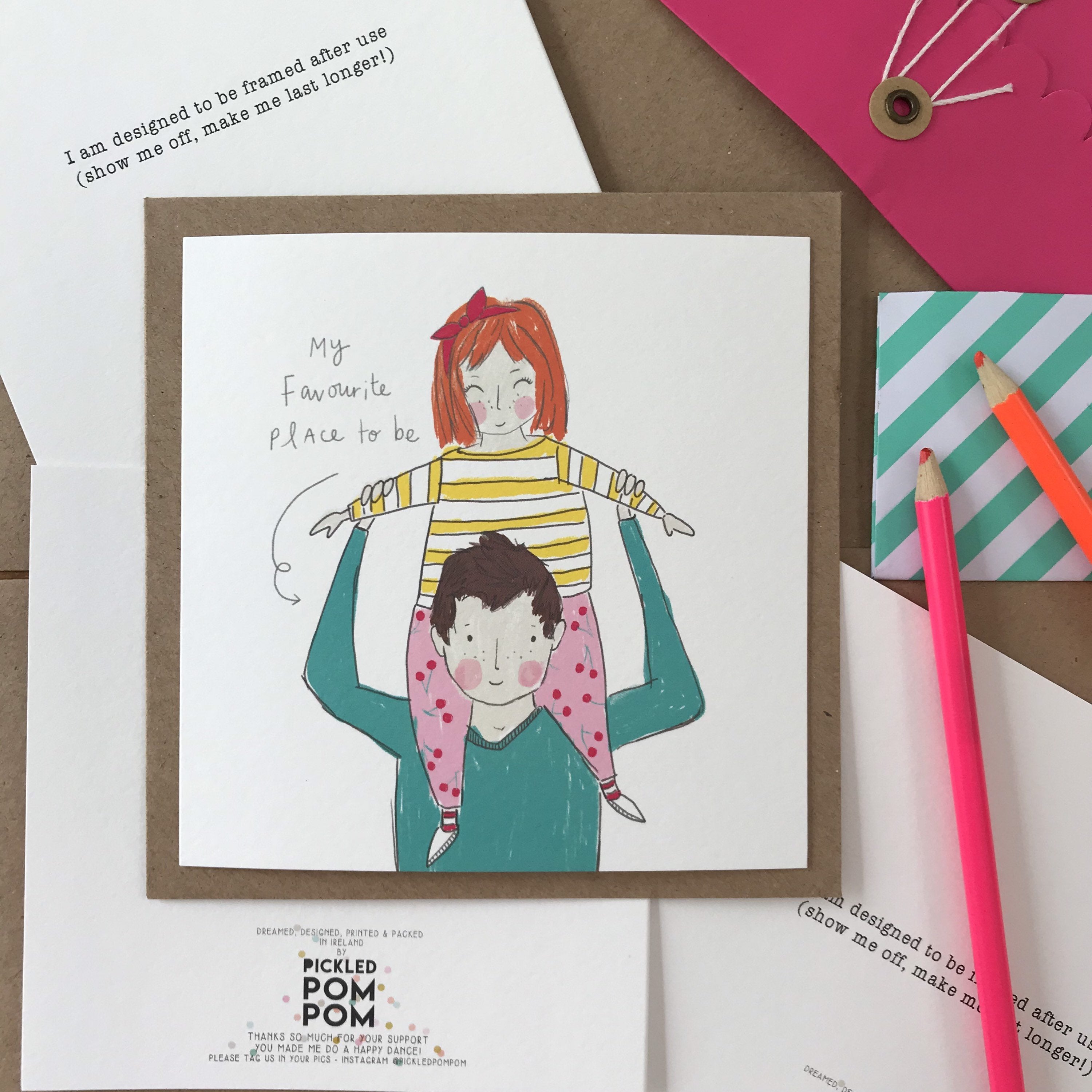 My favourite place - Dad and daughter card