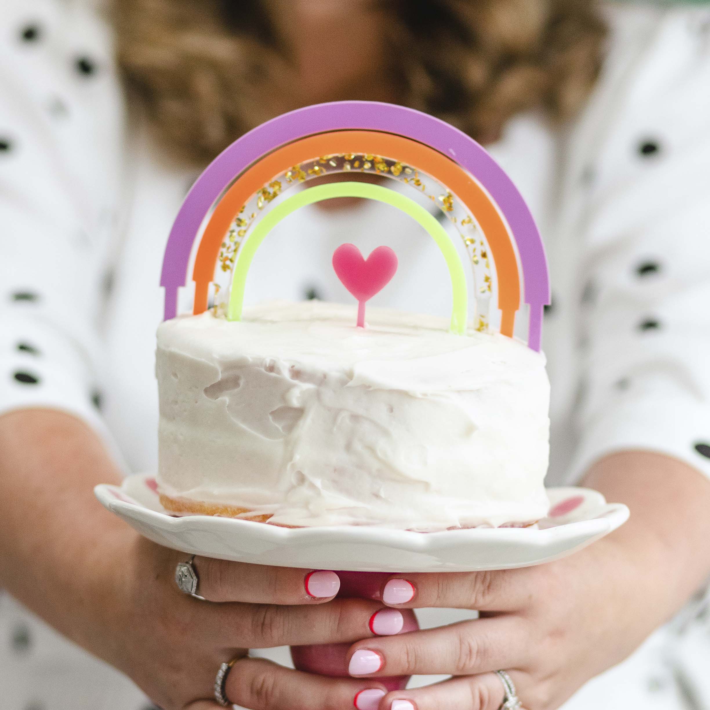 over the rainbow - cake topper