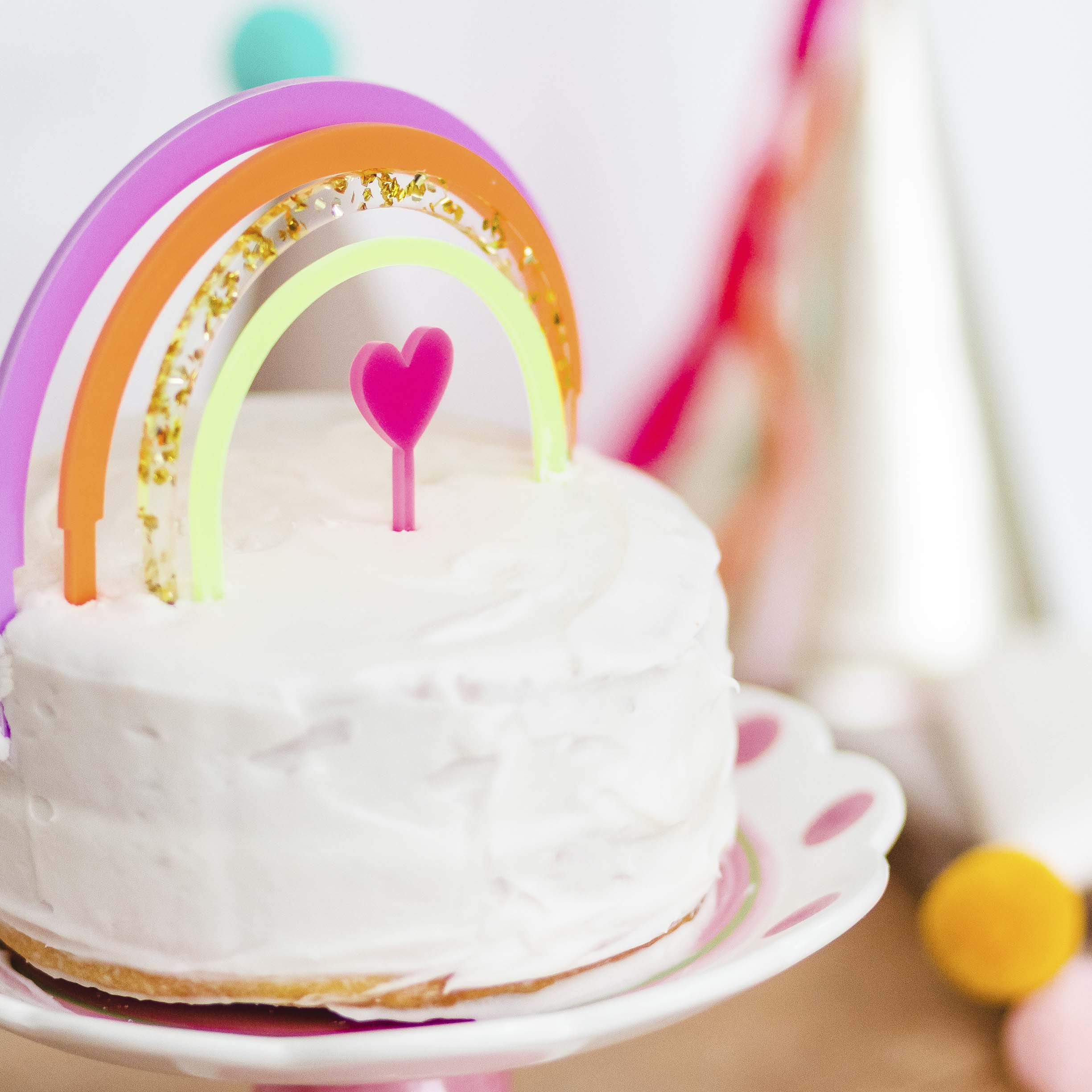 over the rainbow - cake topper