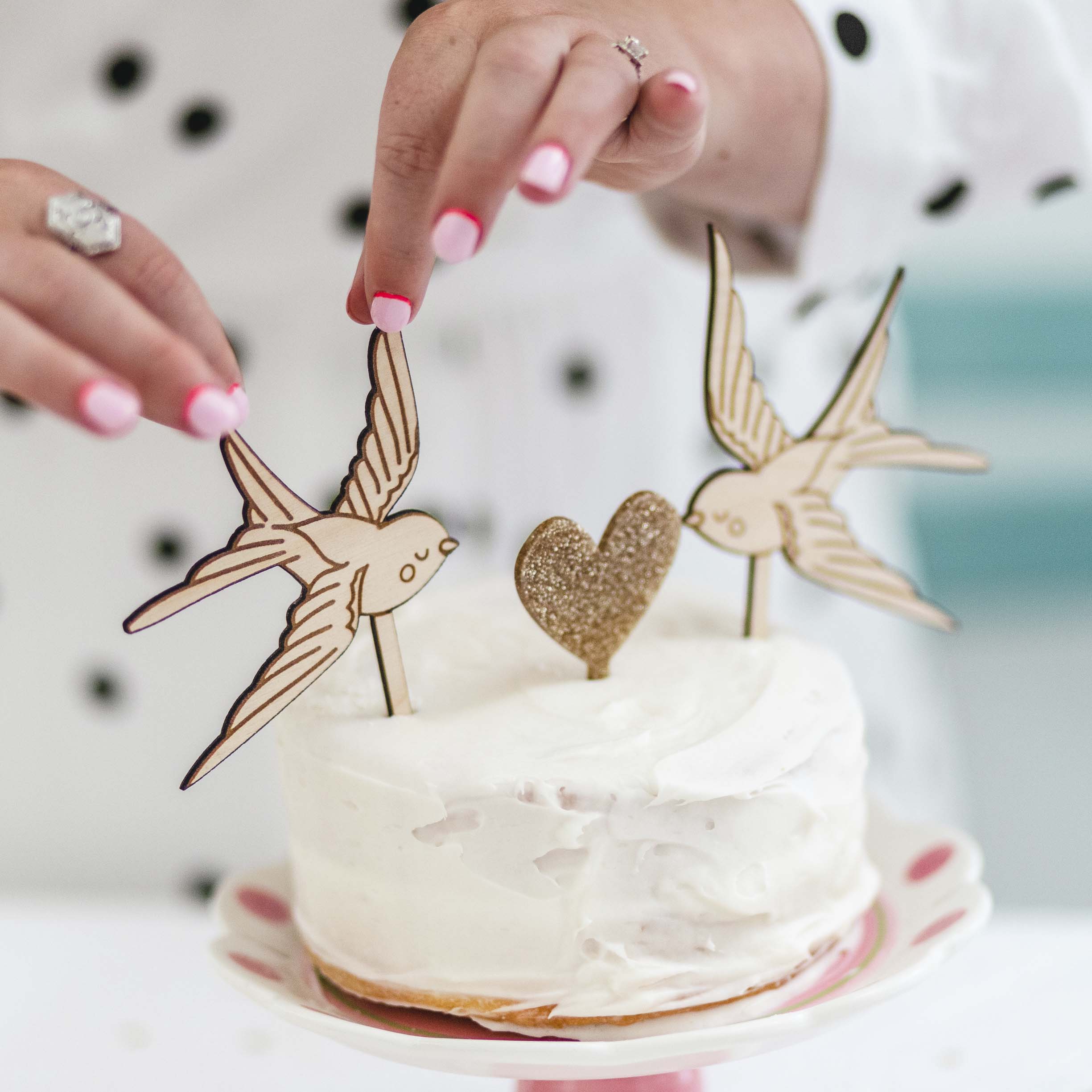 Love Birds - 3 pk cake topper