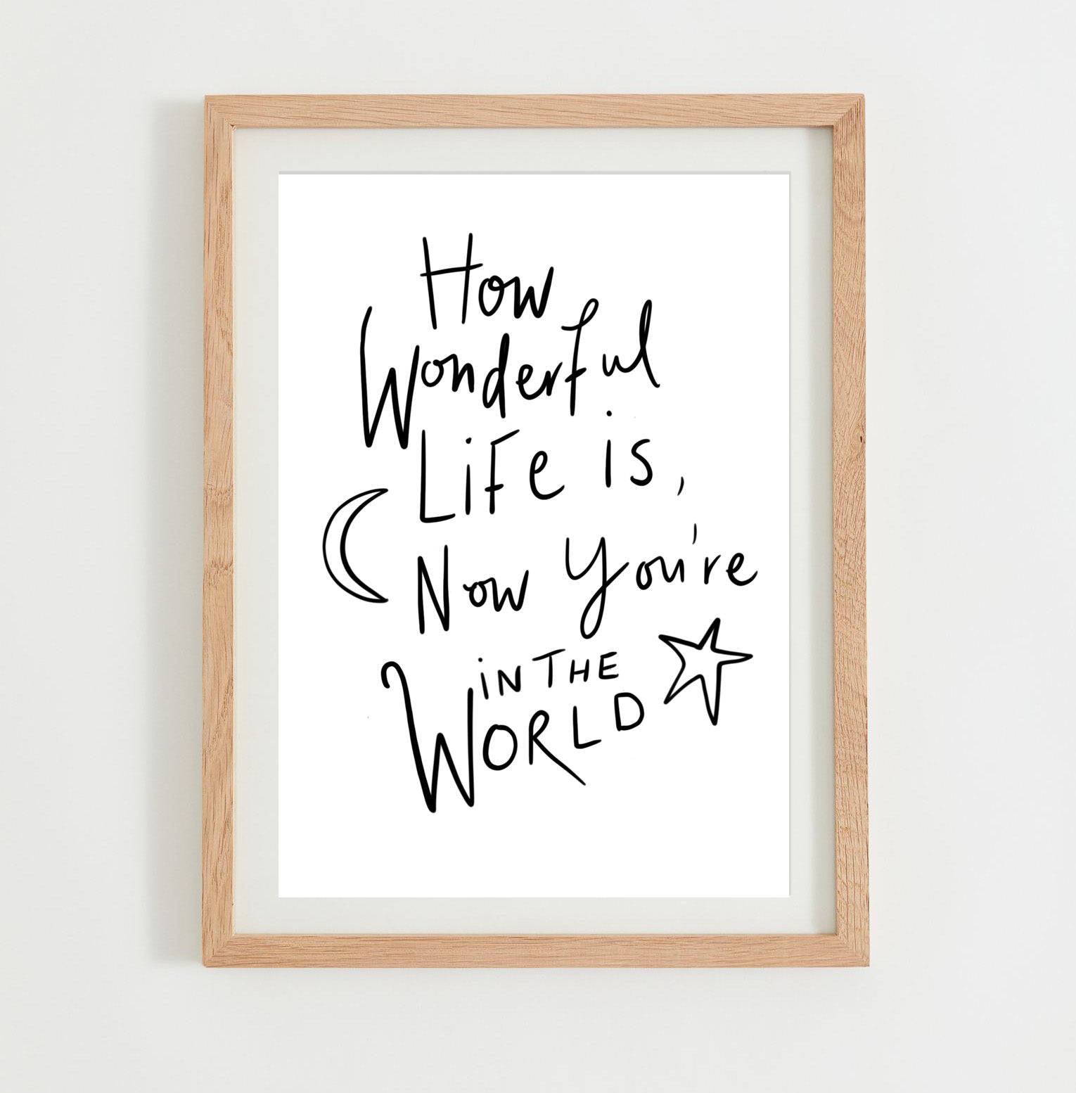 How wonderful life is (Black & White)