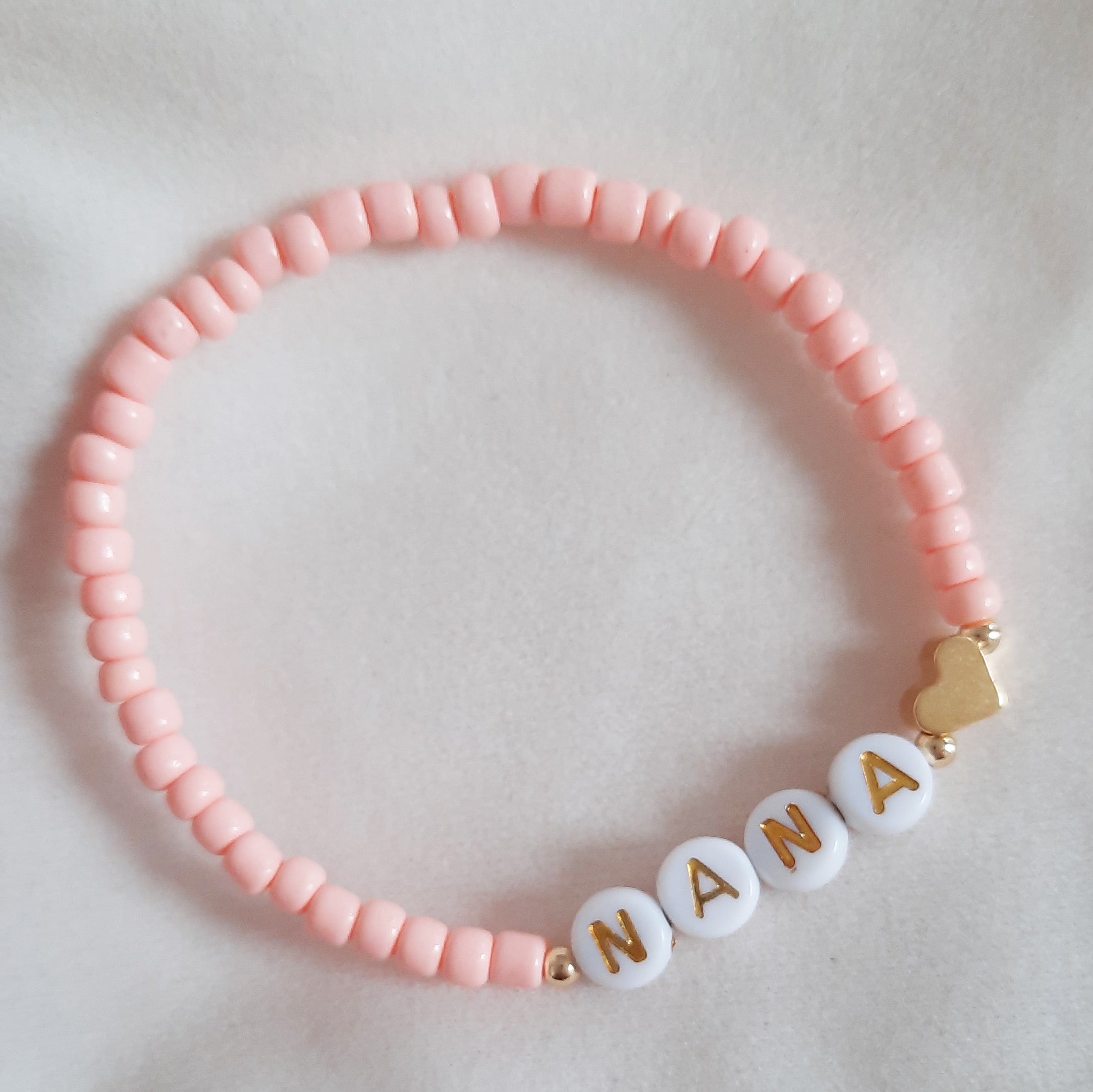 Mam/Mammy/Mama/Mom/Nana bracelet - peach