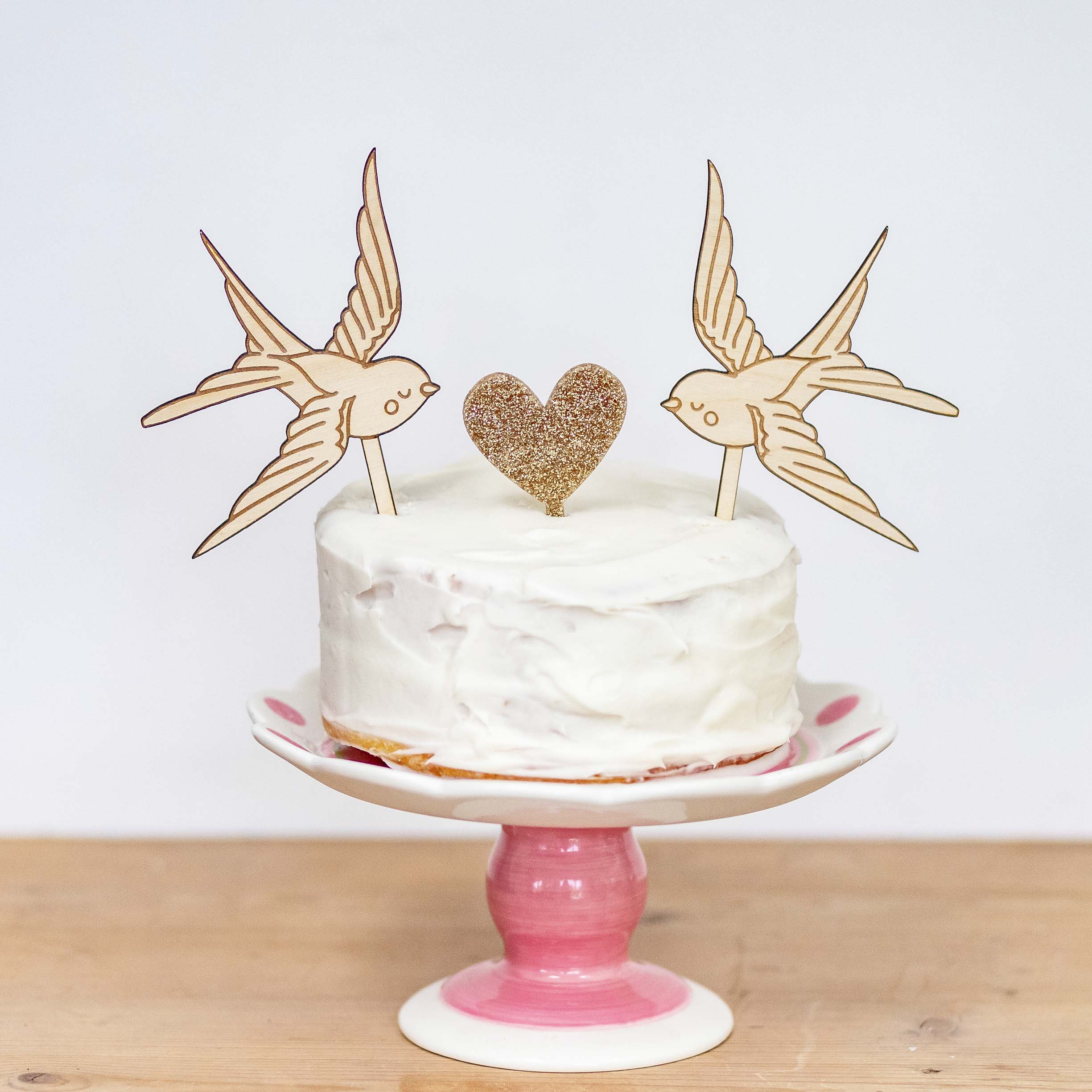 Love Birds - 3 pk cake topper